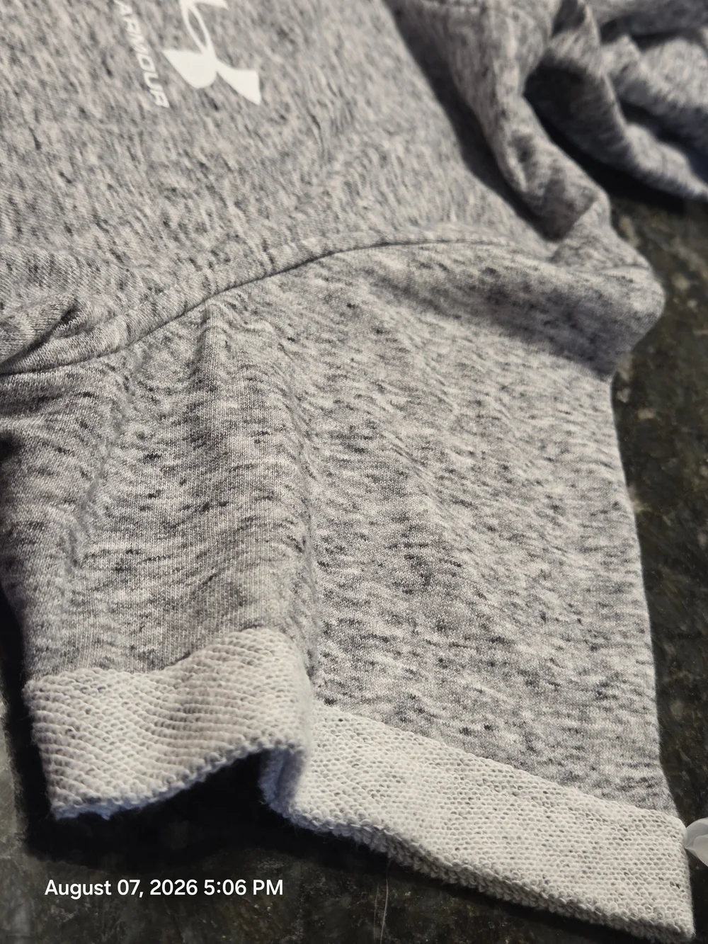 Under Armour Gray Heather Short-Sleeve Hoodie